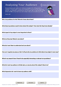 Analyzing Your Audience Interactive PDF