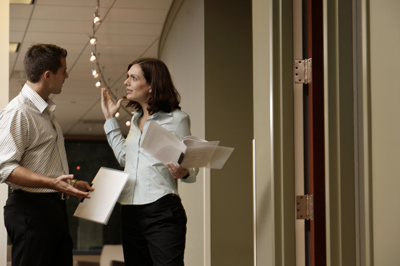 A man and woman arguing.