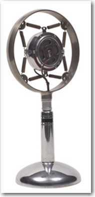 An old style microphone