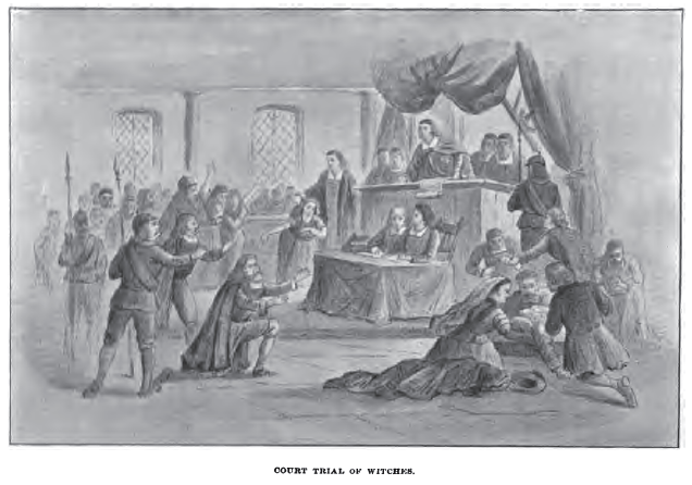 A trial during the Salem Witch Trials